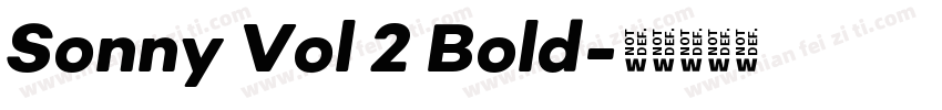 Sonny Vol 2 Bold字体转换
